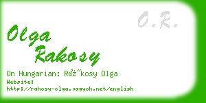 olga rakosy business card